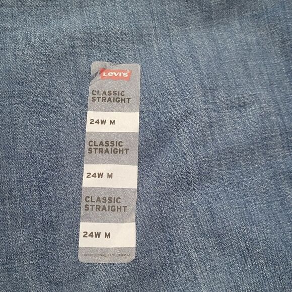 NWT Levi's Medium Wash Midrise Classic Straight Leg Jeans 24W M - Picture 10 of 12
